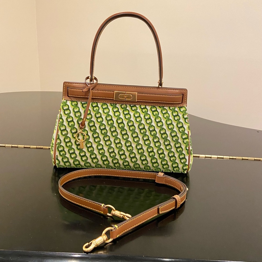 Tory Burch NWT luxury RARE Authentic Lee Radziwill Fil Coupe Small Satchel/bag - Picture 6 of 17